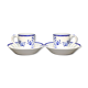 Pair of Tournai porcelain cups