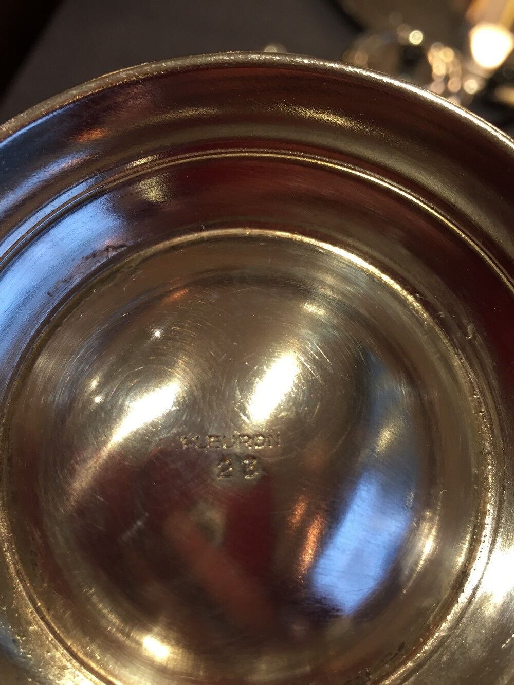 Coffee and the service in silver metal flagship