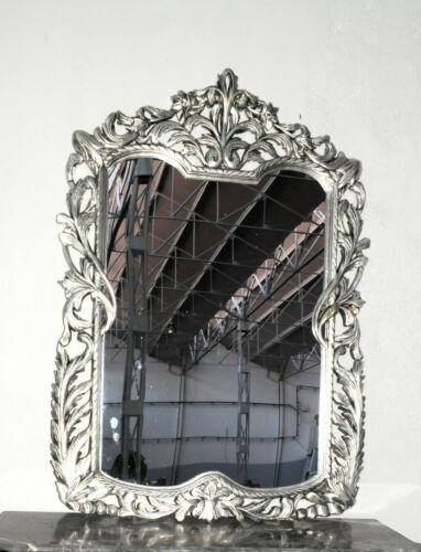 Mirror solid beech wood carved by hand