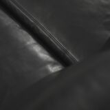 Black leather modern Conseta sofa by Friedrich Wilhelm Möller for COR