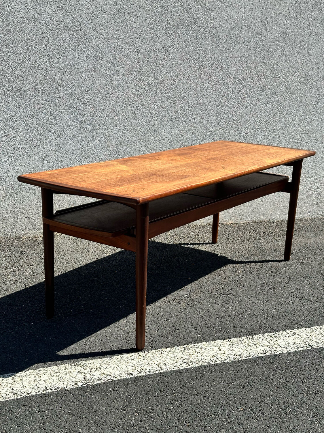 Bramin denmark coffee table, scandinavian teak design from the 60s