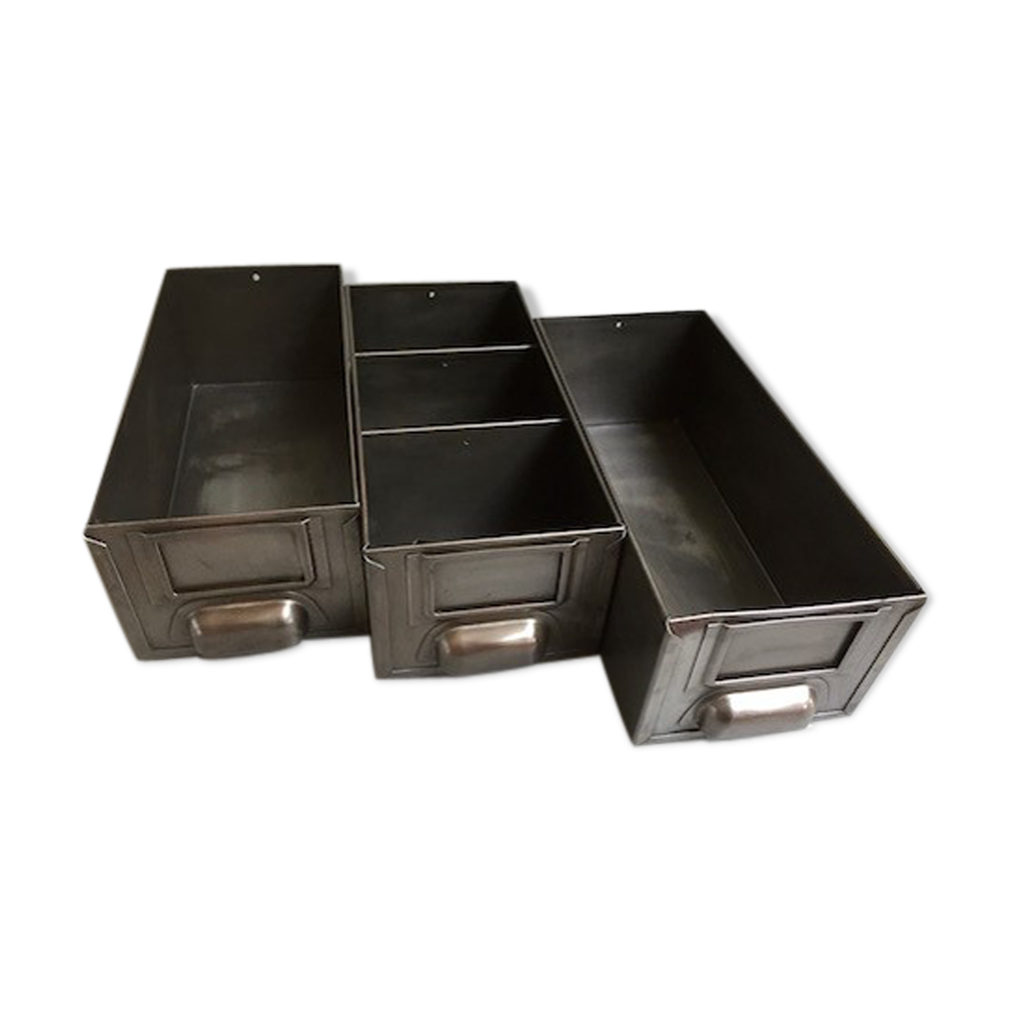 Lot de 3 casiers industriels