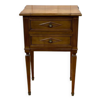 Chevet en merisier des années 1950 de style Louis XVI