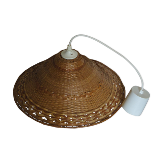 Wicker hanging lamp