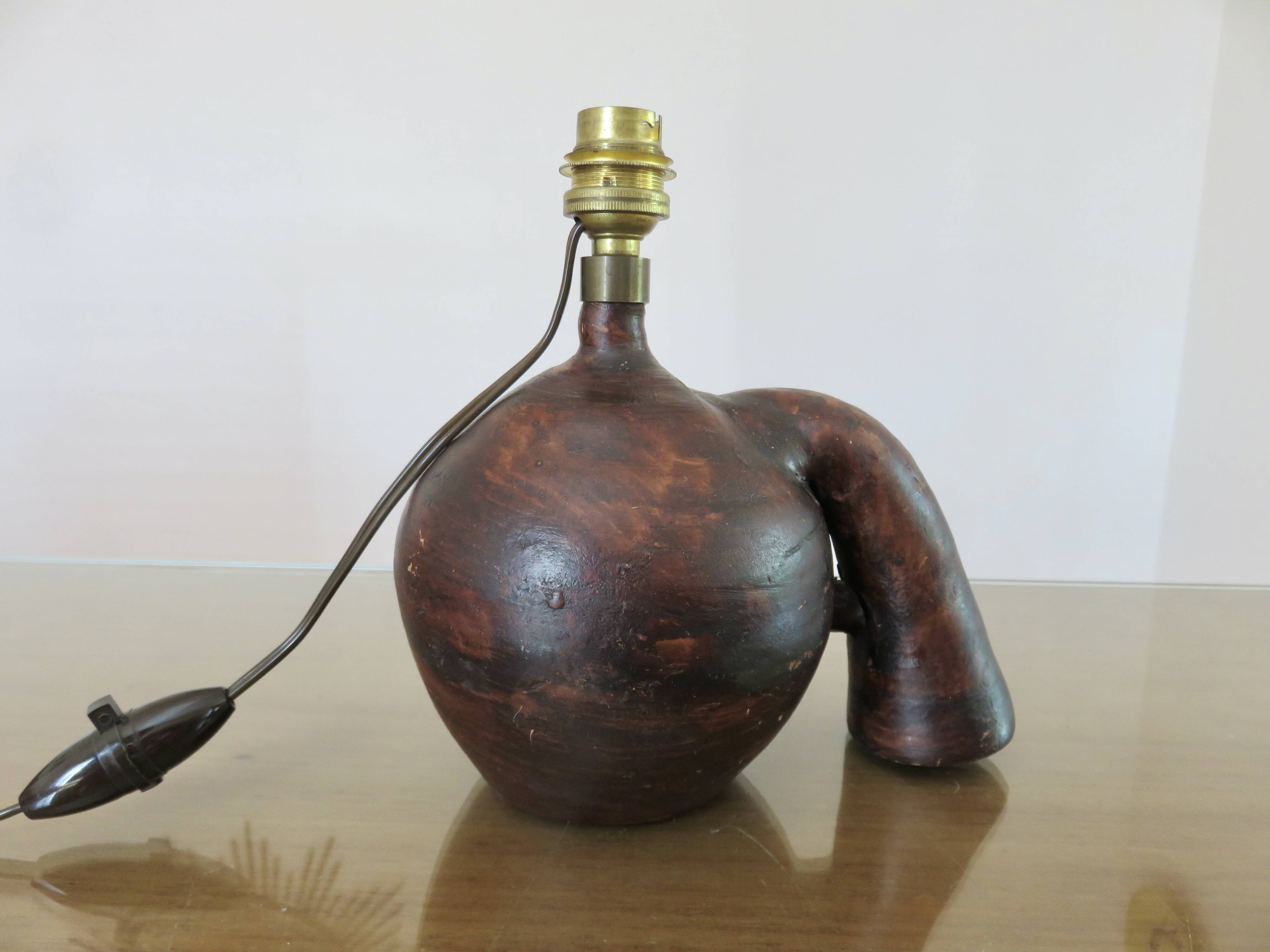 Beautiful signed ceramic lamp dating from the 50s or 60s