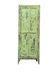 Antique Parisian bonnet wardrobe with khaki patina