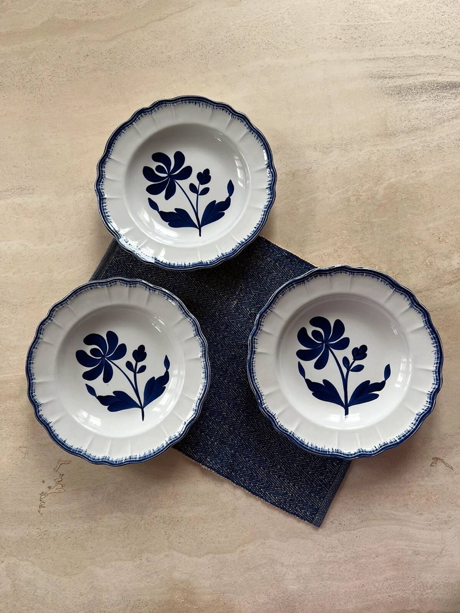 Lot de 3 assiettes creuses Thebes Salins
