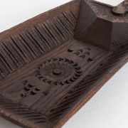 Grain shovel, spice shovel in engraved wood - Folk art