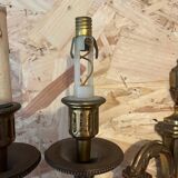 Pair of Empire style bronze wall lights