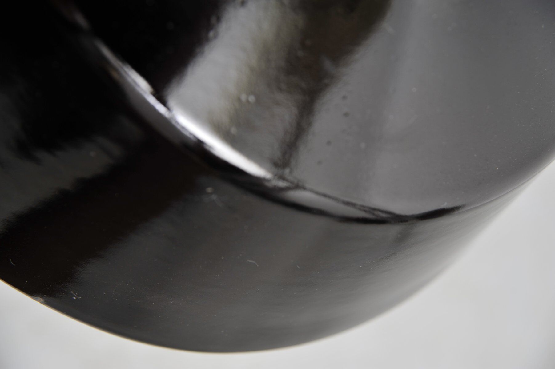 Black enamel ceiling lamp by Louis Poulsen, 1950s