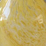 Murano-style single-flower vase. Speckled in yellow tones. Height 28 cm