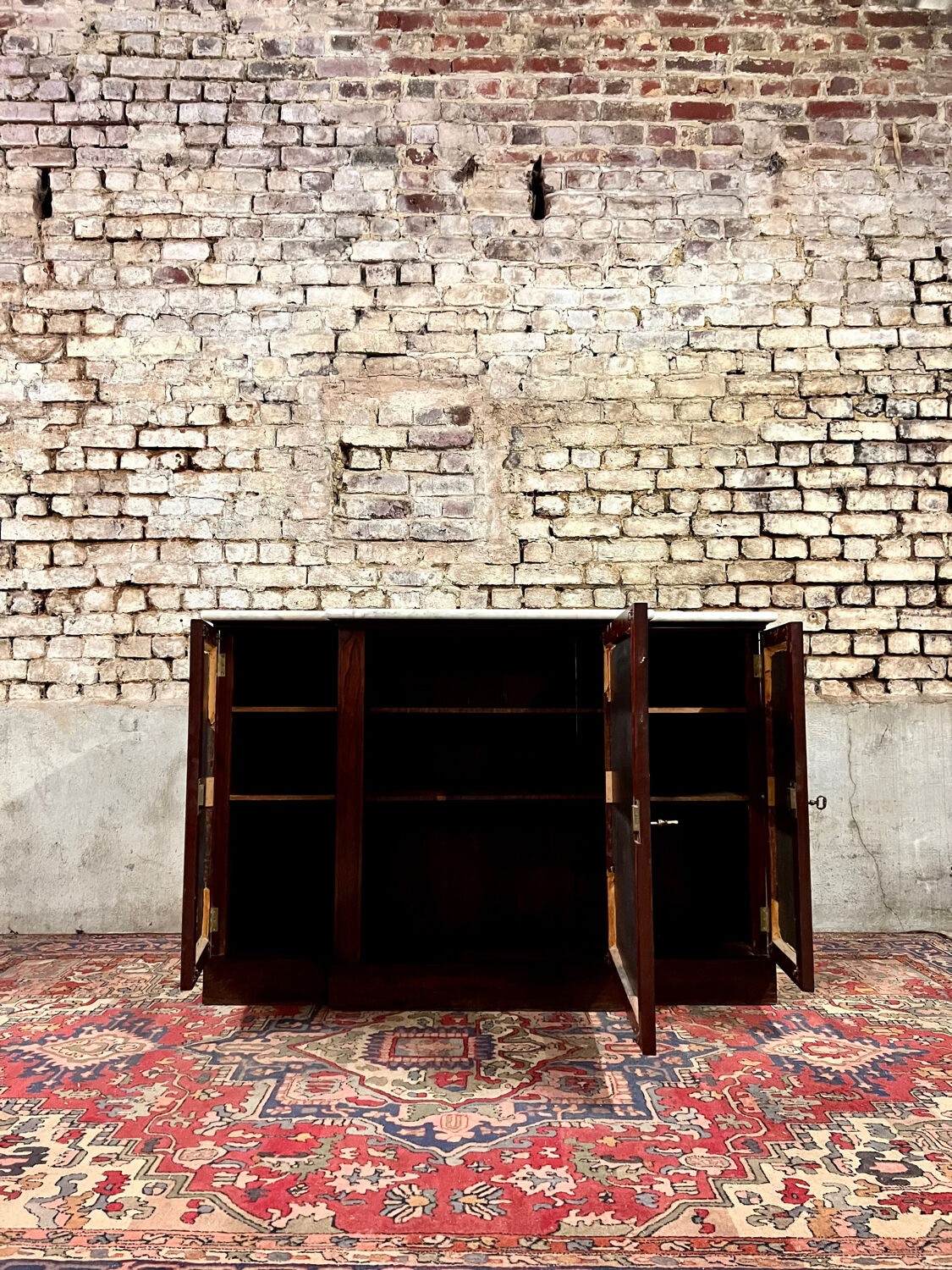 Buffet With Projection At Support Height In Rosewood From Restoration Period 19th Century