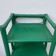 Table de chevet en rotin vert vintage