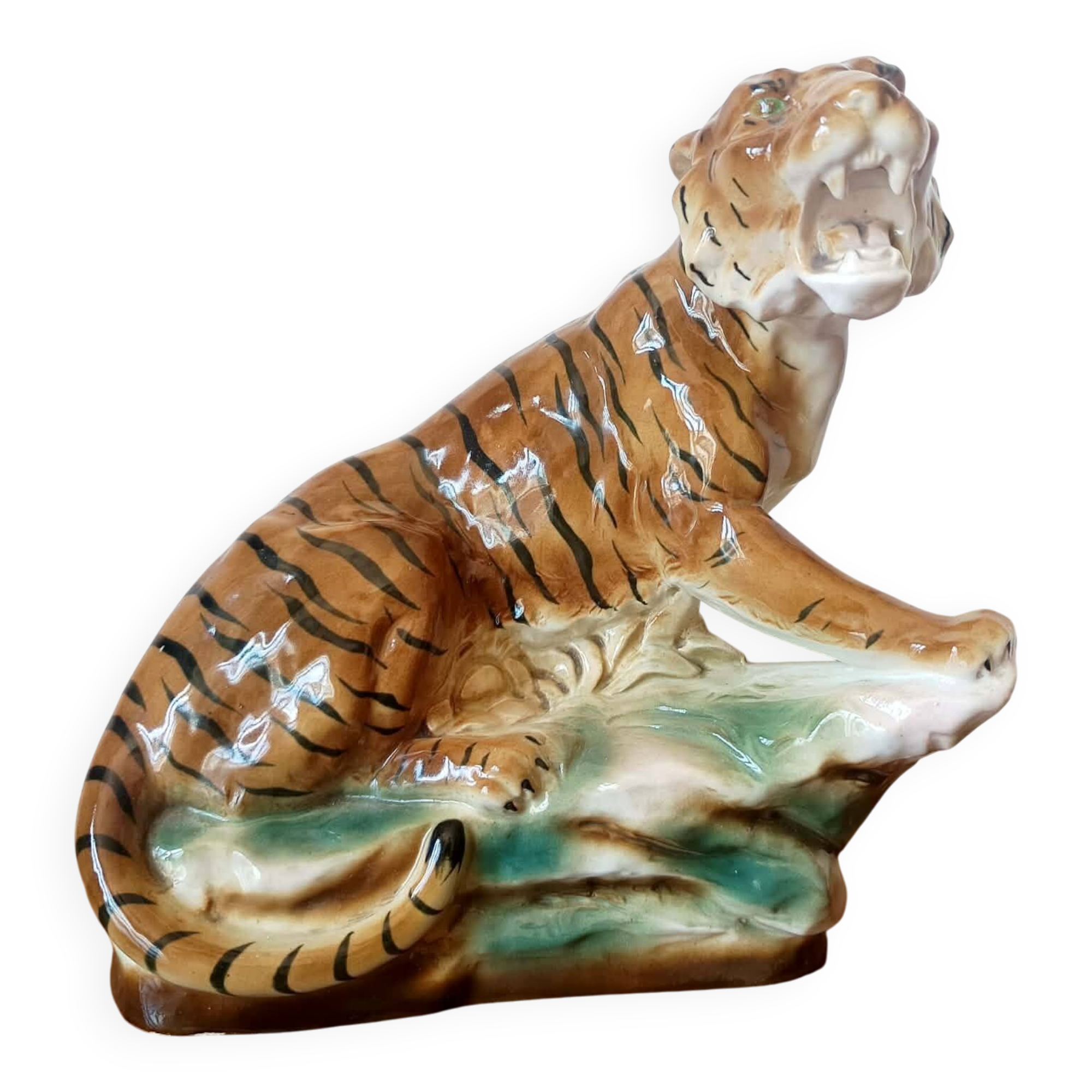Ceramic tiger from around 1940 / 1950