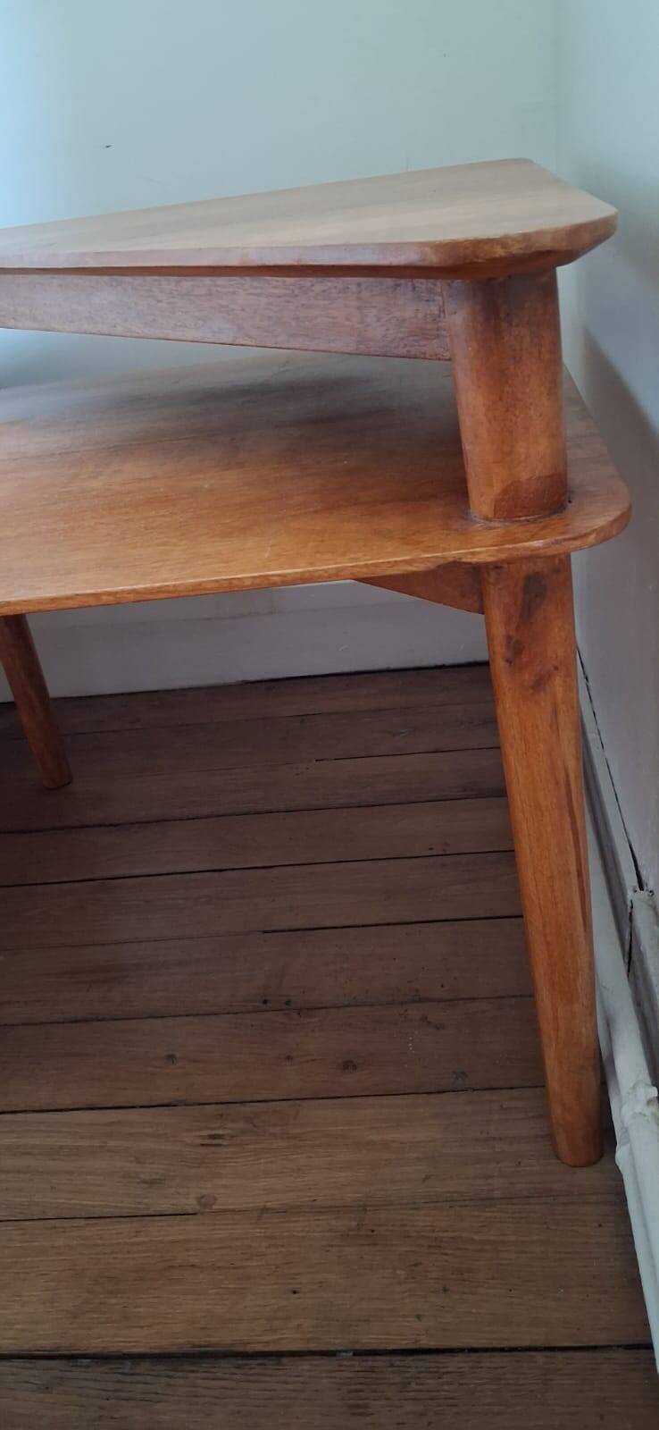 Scandinavian wooden coffee table, side table from the 1960s-1970s.