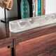 Decorative glass sculpture vases,  1980s clear glass modern bookcase accent