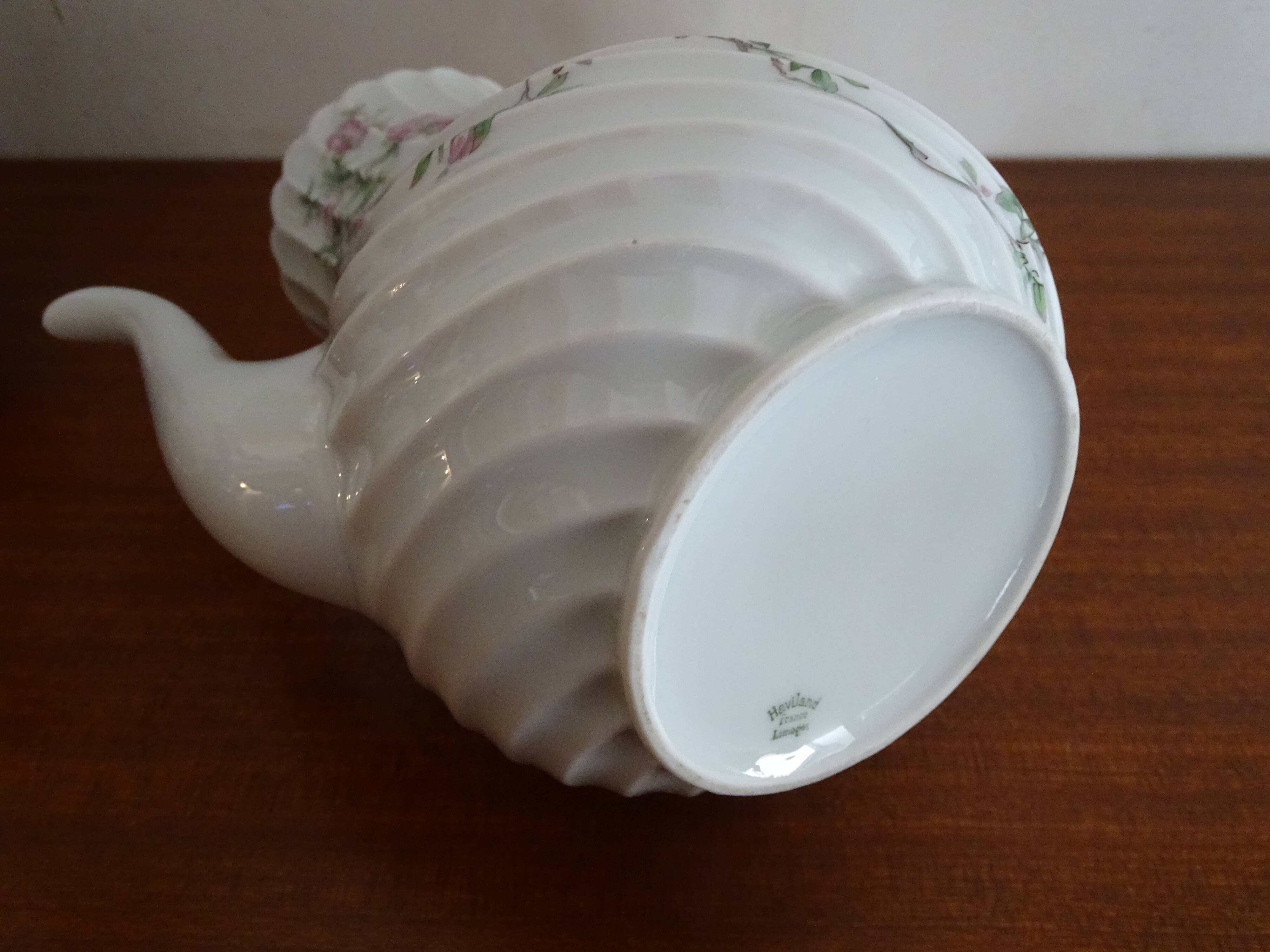 Teapot / chocolate maker porcelain Limoges Haviland - Sylvie roses - Tors