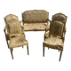 Louis XVI style living room in gilded wood. Napoleon III period