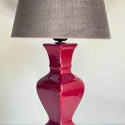Ceramic lamp and vintage velvet