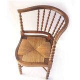 Fauteuil d'angle bois perlé