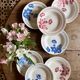 Set of 8 vintage deep plates, Edmond de Saint Amand -