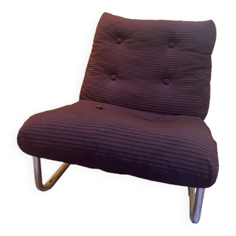 Vintage brown fireside chair 70s