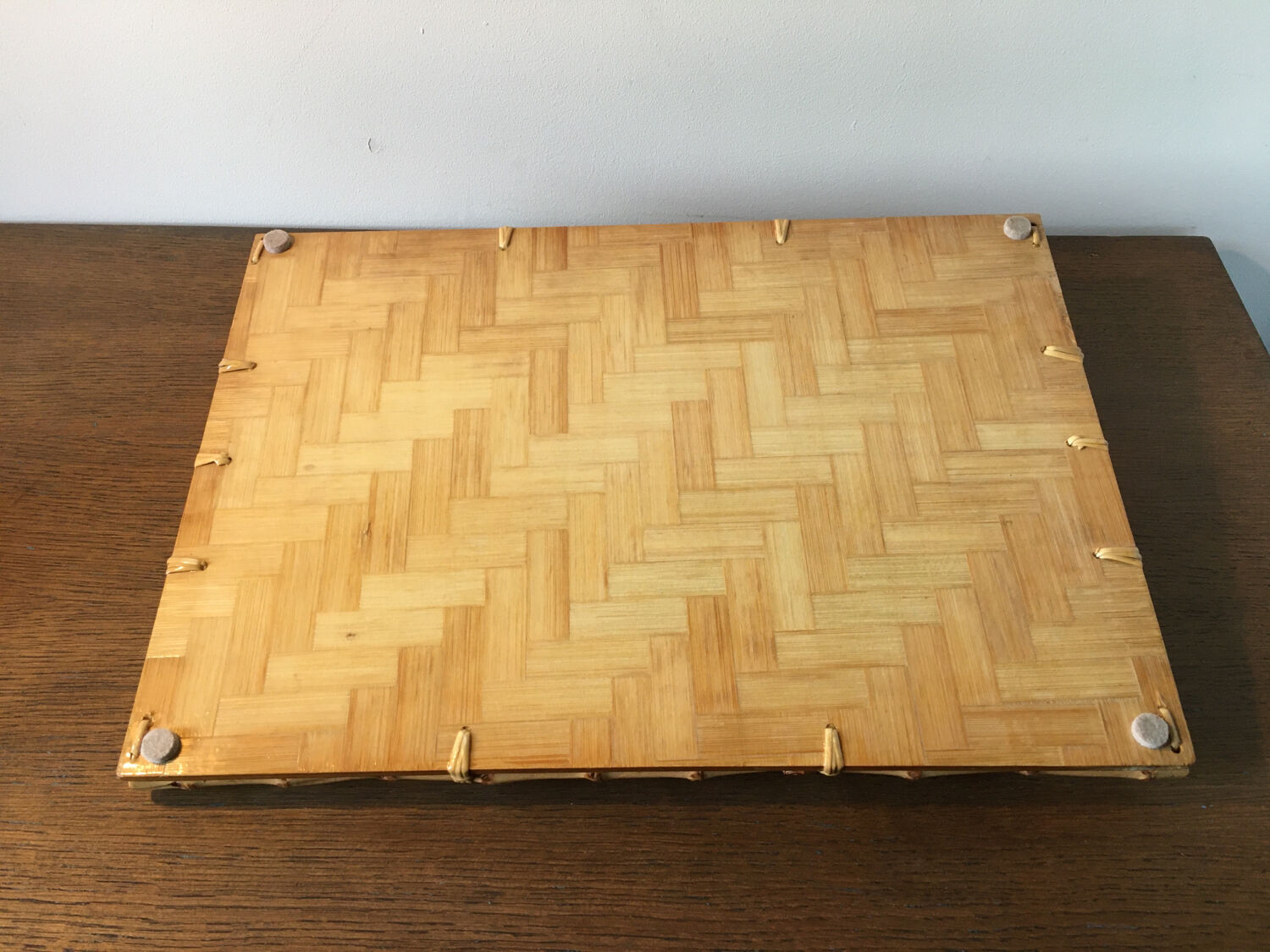 Bamboo marquetry tray