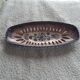 Oval dish; openwork edges. Leray. Rochefort in the ground. Hand painted.