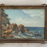 Small old seaside painting
