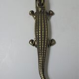 Casse-noix zoomorphe alligator crocodile laiton xl 35cm vintage