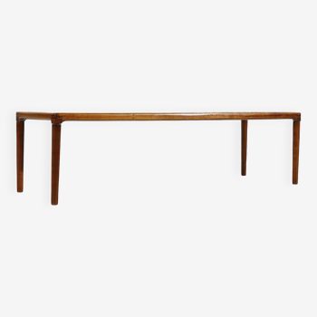 Teak and brass coffee table