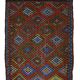 Turkish Kilim Yoruk Vintage 218x283 cm Geometric Multicoloured