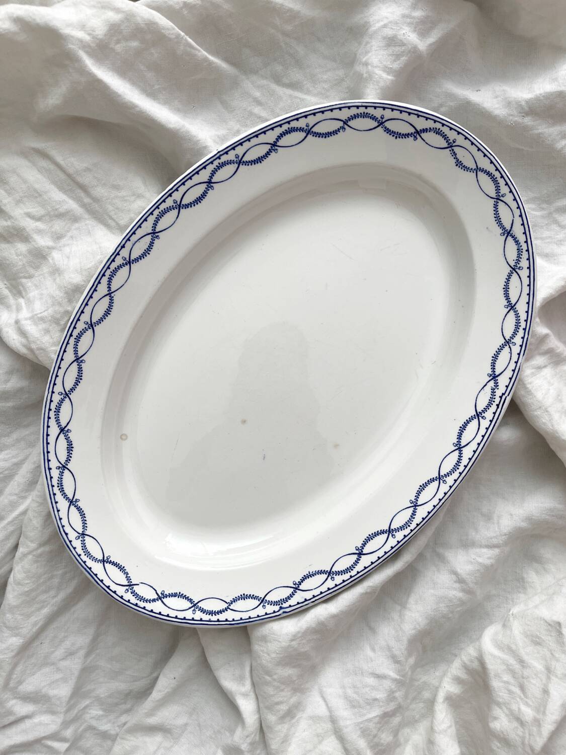 Oval iron earthenware dish Boch la Louvière