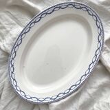 Oval iron earthenware dish Boch la Louvière