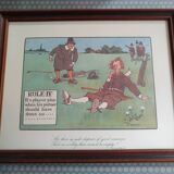 Set of two engravings: the rules of golf after Ch.Crombie