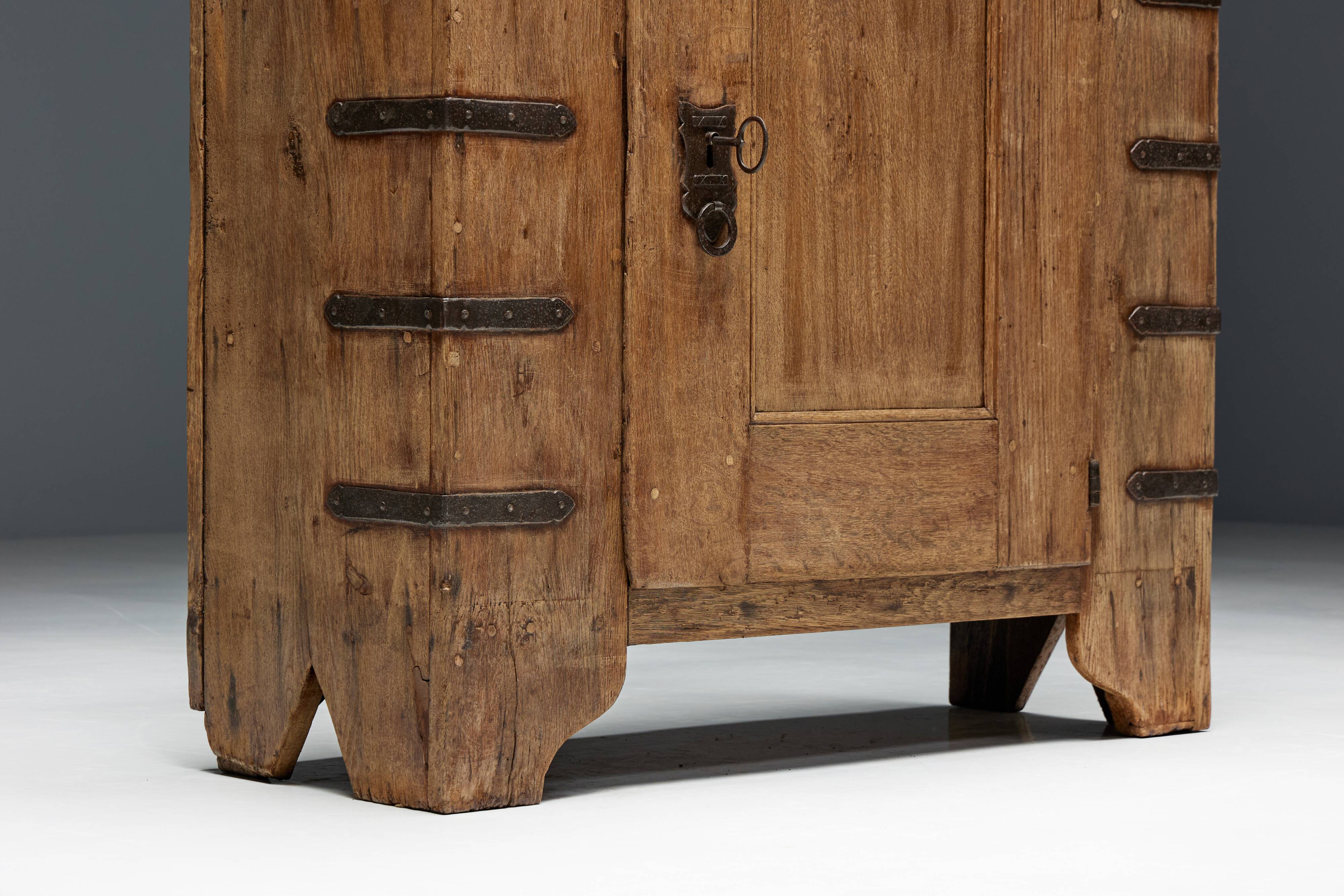 Brutalist Folk Art Cabinet, Spain, 18th Century
