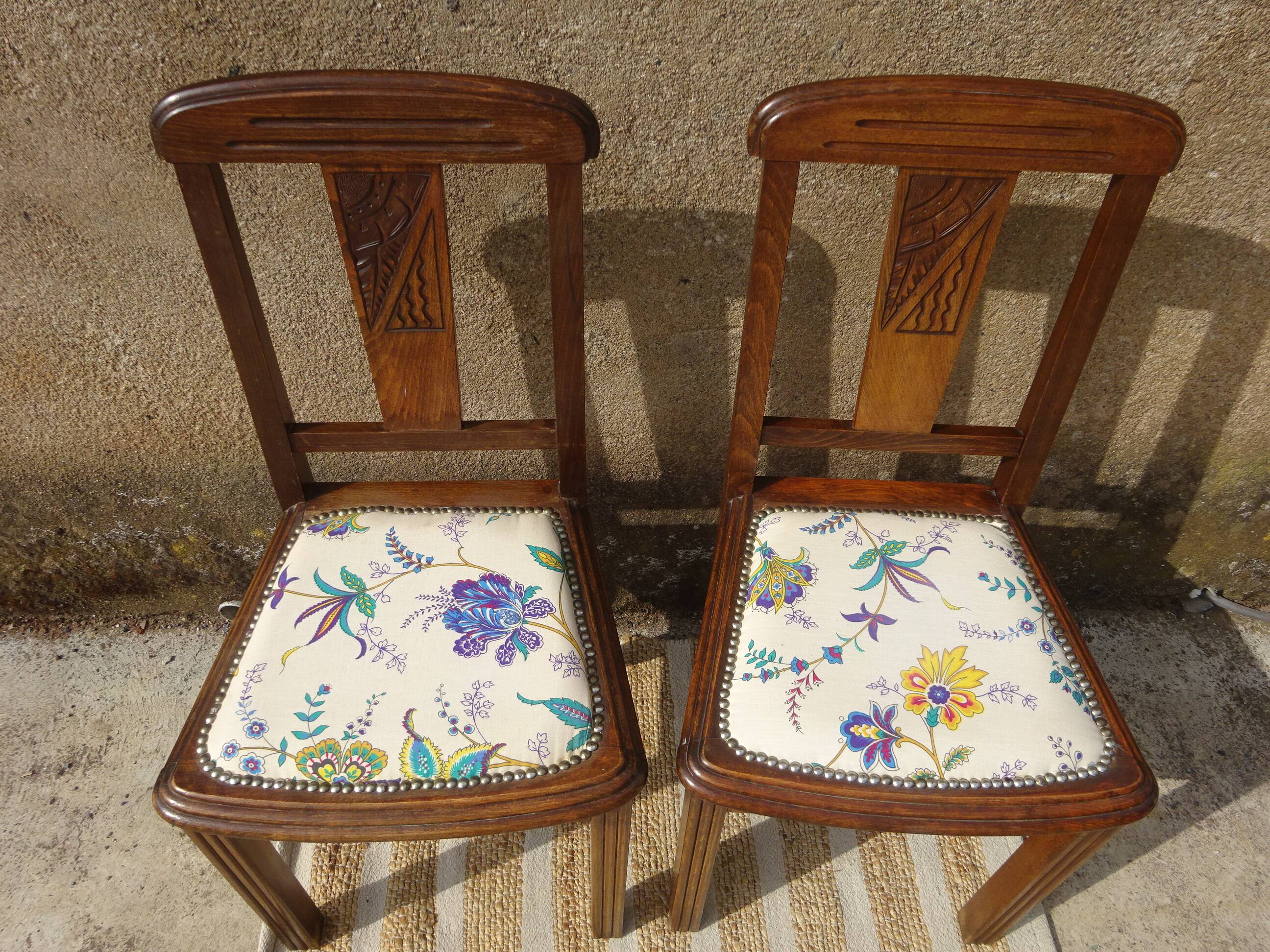 Chaises Art Déco, manufacture française Robur, les 2