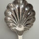 Large serving spoon / Ercuis spoon in silver-plated metal