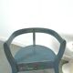 Old wooden blue set of chairs with flowers from Sweden