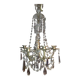 Antique brass and cut crystal chandelier - Empire style - 5 arms - for box