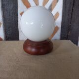 Vintage white globe ball lamp 1980