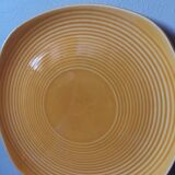 Set of 2 vintage yellow barbotine plates Sarreguemines France