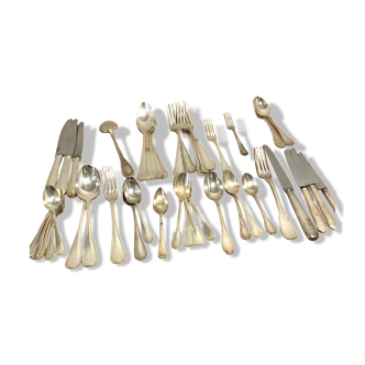 Suite of 43 silver-plated cutlery