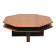 Table basse hexagonale en bois avec plateau