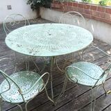Wrought iron garden table