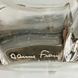 Cendrier Daum France en cristal de forme polylobée coupe mégotier signée