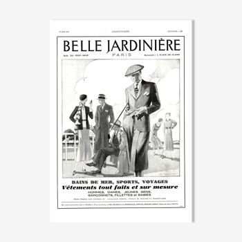 Affiche vintage 30s Belle Jardiniere 30x40cm sans cadre