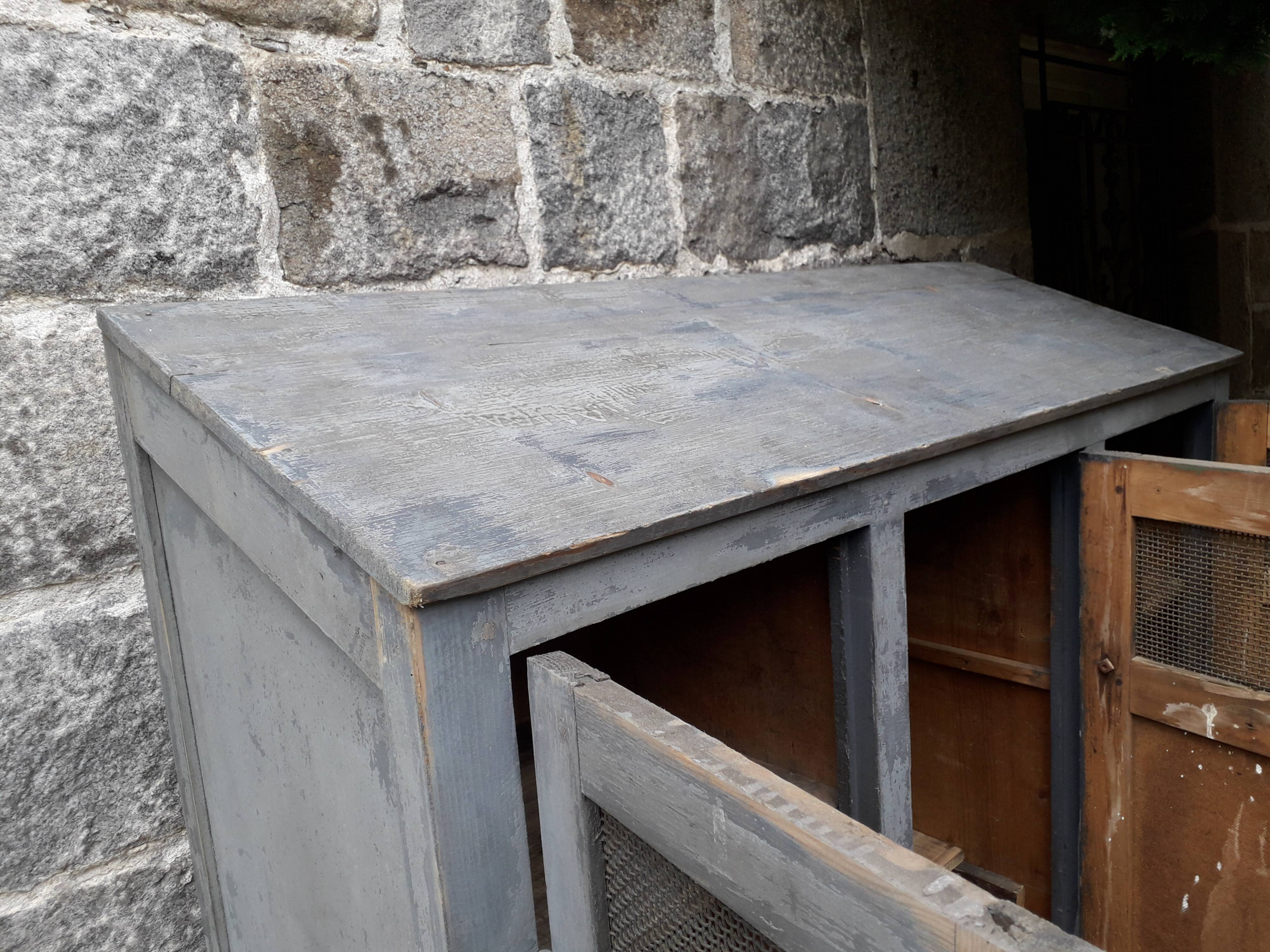 Patinated industrial wardrobe