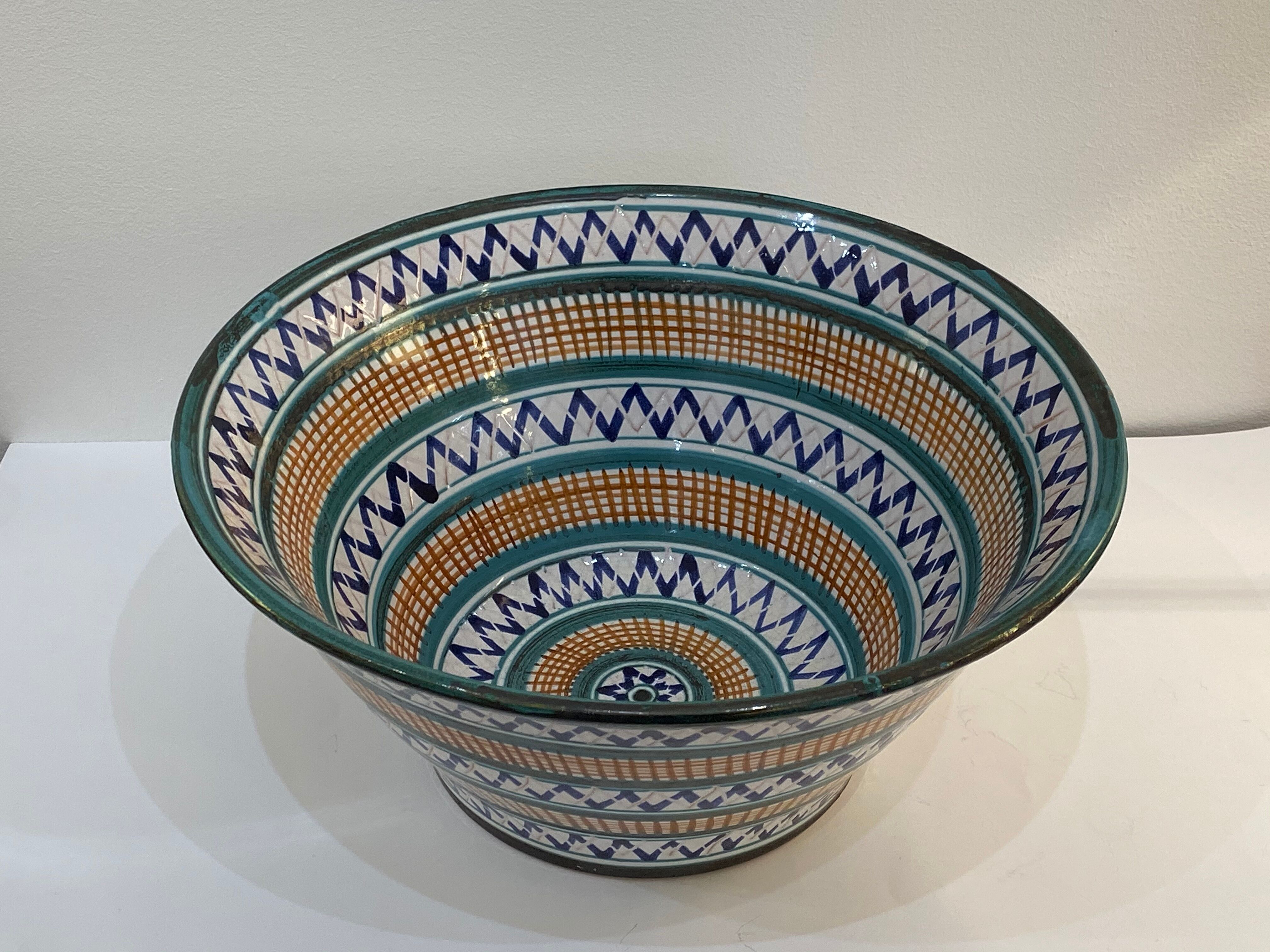 Ceramic salad bowl by Robert Picault - Vallauris 1960