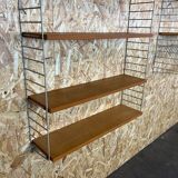 60's 70's oak string shelf module by Kajsa & Nils "Nisse" Strinning Sweden